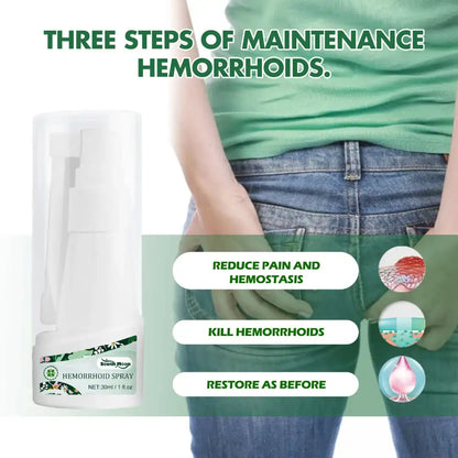 Herbal Hemorrhoids Spray - Natural Relief for External Hemorrhoids, Fissures & Anal Discomfort