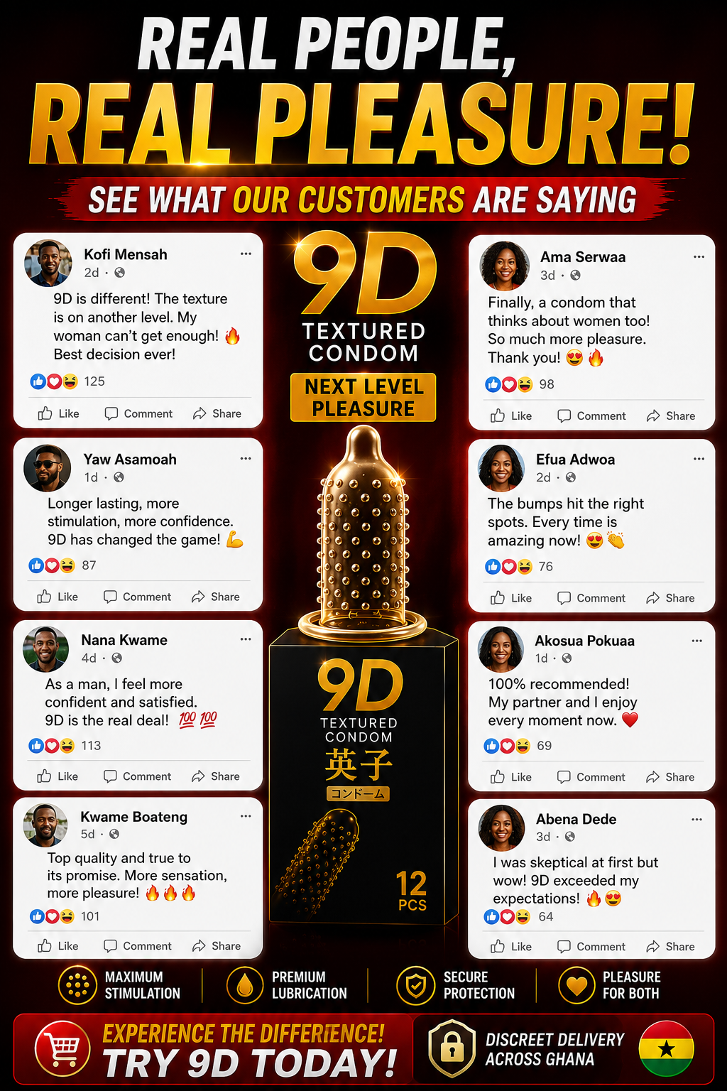 🔥 ONCE YOU TRY THE 9D CONDOM, THERE'S NO GOING BACK